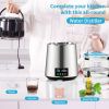 1.1 Gal Water Distiller, 0.3 Gal/H, 750W Distilled Water Maker Machine 0-99H Timing Set Temp Display, 304 Stainless Steel Countertop Distiller Glass
