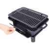Camping Stove Oval Cast Iron Grill Outdoor, Portable Charcoal Grill and Tabletop Cast Iron Skillet - 100% Cast Iron, Durable, Small Charcoal Grill, H