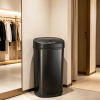 50L Matte Black Stainless Steel Automatic Sensor Trash Can, Touchless Motion Activated Garbage Bin with Sealed Lid, Large Capacity Waste Container fo