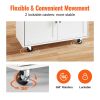 Kitchen Island Cart with Solid Wood Top, 35.4" Width Mobile Carts with Storage Cabinet, Rolling Kitchen Table with Spice Rack, Towel Rack, Drop Leaf