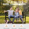Outdoor Bench, 50 inches Metal Garden Bench for Outdoors, 550 lbs Load Capacity Bench, Outdoor Garden Park Bench with Backrest and Armrests, Patio Be