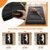 Japanese Floor Futon Mattress Toppers, Foldable Tatami Mat, Thick Sleeping Mattress Pad with Storage Bag & Dust Cover, Black, Twin