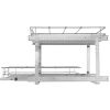2 Tier 14"Wx21"Dx15"H Pull Out Cabinet Organizer, Heavy Duty Slide Out Pantry Shelves, Steel Roll Out Drawers, Sliding Drawer Storage for Home, 15.5"