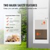 Dog Door for Sliding Glass Door, 75 7/8"-80 11/16" Adjustable Height Doggy Door for Sliding Doors, Aluminum Frame Tempered Glass Pet Door with Hinge