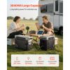 Extra Battery for Portable Power Station, 3840Wh LiFePO4 Extra Expansion Battery with 3 Output Ports for Home Use, Outdoor Camping, Road Trips, RVs,
