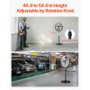 Industrial Pedestal Fan, 20 Inch Standing Fan with 46.9 to 59.6 Inches Adjustable Height, Floor Fans with 3 Adjustable Speeds, High Power Fans for Wa