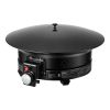 Propane Fire Pit 19-Inch, 53,000 BTU Portable Gas Fire Pit, with Grill Grate & Lava Rocks, Adjustable Flame, Folding Legs,Smokeless Outdoor Firebowl