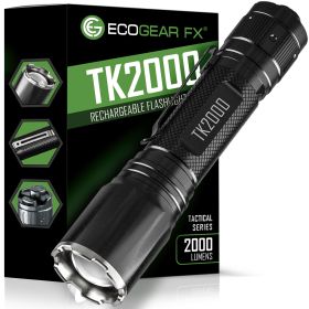 Tk2000 Usb Rechargeable Led Tactical Flashlight