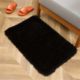 1pc, Luxury Soft Plush Shaggy Area Rugs for Bedroom, Living Room, and Nursery - Non-Slip, Washable, and Non-Shedding - Perfect for Home Decor and Roo (Color: Black, size: 19.69*31.5inch)