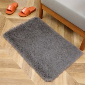 1pc, Luxury Soft Plush Shaggy Area Rugs for Bedroom, Living Room, and Nursery - Non-Slip, Washable, and Non-Shedding - Perfect for Home Decor and Roo (Color: Grey, size: 19.69*31.5inch)