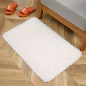 1pc, Luxury Soft Plush Shaggy Area Rugs for Bedroom, Living Room, and Nursery - Non-Slip, Washable, and Non-Shedding - Perfect for Home Decor and Roo (Color: Pure White, size: 19.69*31.5inch)