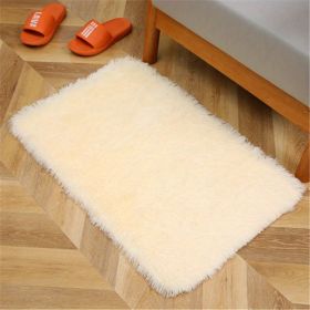 1pc, Luxury Soft Plush Shaggy Area Rugs for Bedroom, Living Room, and Nursery - Non-Slip, Washable, and Non-Shedding - Perfect for Home Decor and Roo (Color: Cream Color, size: 19.69*31.5inch)