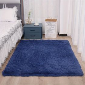 1pc, Luxury Soft Plush Shaggy Area Rugs for Bedroom, Living Room, and Nursery - Non-Slip, Washable, and Non-Shedding - Perfect for Home Decor and Roo (Color: Dark Blue, size: 19.69*31.5inch)