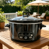 6/8 Quart Slow Cooker with 3 Cooking Settings, Non-Stick Ceramic Inner Pot, Dishwasher-Safe Lid, Multi-Functional Slow Cooker for Soups, Stews, Roast