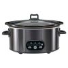6/8 Quart Slow Cooker with 3 Cooking Settings, Non-Stick Ceramic Inner Pot, Dishwasher-Safe Lid, Multi-Functional Slow Cooker for Soups, Stews, Roast