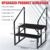 Hot Tub Steps Outdoor, RV Steps with Handrail, Portable RV Stairs 2/3/4/5 Step, Heavy Duty Truck Camper Steps Ladders for Travel Trailers, 5th Wheel,