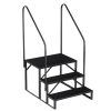 Hot Tub Steps Outdoor, RV Steps with Handrail, Portable RV Stairs 2/3/4/5 Step, Heavy Duty Truck Camper Steps Ladders for Travel Trailers, 5th Wheel,