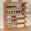 5/6-layer practical storage rack, shoe rack, space-saving design, multi-layer independent storage rack, wood grain finish, easy to assemble, self-sup
