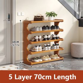 5/6-layer practical storage rack, shoe rack, space-saving design, multi-layer independent storage rack, wood grain finish, easy to assemble, self-sup (size: 5th floor)