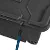 Large Wheeled Industrial Storage Bin, 40 Gallon Rugged Plastic Storage Tote with Latch Lid and Pull Handle, 2 Pack