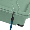 Large Wheeled Industrial Storage Bin, 40 Gallon Rugged Plastic Storage Tote with Latch Lid and Pull Handle, 2 Pack