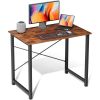 Computer Desk for Home Office, Modern Study Work Table Simple Style for Bedroom, Writing Desks with X-Shaped Reinforcement