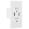 USB Wall Outlet Dual 2.4A USB Wall Charger High Speed Duplex Wall Socket US Standard  Wall Outlet