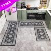 Kitchen Rug Sets 3 Piece with Runner Non Slip Kitchen Rugs and Mats Washable Kitchen Mats for Floor Thick Kitchen Floor Mat Carpet Runner Rugs for Ha