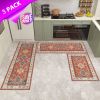 Kitchen Rug Sets 3 Piece with Runner Non Slip Kitchen Rugs and Mats Washable Kitchen Mats for Floor Thick Kitchen Floor Mat Carpet Runner Rugs for Ha