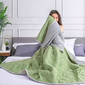 Premium Cotton Summer Comforter - Ultra-Soft All-Season Lightweight Bedding for Throw/Queen/King Size, Breathable Air Conditioning Quilt with Crafted (Color: Green, size: 150cm x 200cm)