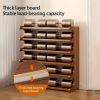 5/6-layer practical storage rack, shoe rack, space-saving design, multi-layer independent storage rack, wood grain finish, easy to assemble, self-sup