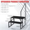 Hot Tub Steps Outdoor, RV Steps with Handrail, Portable RV Stairs 2/3/4/5 Step, Heavy Duty Truck Camper Steps Ladders for Travel Trailers, 5th Wheel,