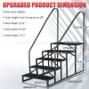 Hot Tub Steps Outdoor, RV Steps with Handrail, Portable RV Stairs 2/3/4/5 Step, Heavy Duty Truck Camper Steps Ladders for Travel Trailers, 5th Wheel,