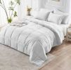 White 2-Piece & 3-Piece Bedding Comforter Set Ã¢â‚¬â€œ Twin/Queen/King Ã¢â‚¬â€œ Soft Microfiber