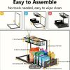 1/2pcs kitchen rack for sink organization and storage, under sink organization, sliding pull-out cabinet organization rack, metal sliding drawer, for