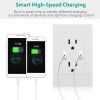 USB Wall Outlet Dual 2.4A USB Wall Charger High Speed Duplex Wall Socket US Standard  Wall Outlet