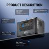 FF Flashfish 1200W Portable Power Station, 968Wh LiFePO4 High-capacity Solar Generator, Power Battery Backup With 4*AC Outputs And 6*USB Outputs, Sui
