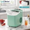 Desktop ice maker, with movable handle, can produce 9 ice balls in 6 to 8 minutes, equipped with a basket and a spoon