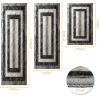 Three-piece kitchen rug set, non-slip and washable, abstract pattern kitchen hallway rug, soft and comfortable, suitable for sinks, floors, entrances