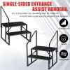 Hot Tub Steps Outdoor, RV Steps with Handrail, Portable RV Stairs 2/3/4/5 Step, Heavy Duty Truck Camper Steps Ladders for Travel Trailers, 5th Wheel,
