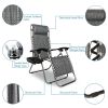 Set of 2 Zero Cravity Lounge Chairs,Outdoor Patio Folding Recliners for Pool Beach with Pillow and Cup Holder