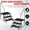 Hot Tub Steps Outdoor, RV Steps with Handrail, Portable RV Stairs 2/3/4/5 Step, Heavy Duty Truck Camper Steps Ladders for Travel Trailers, 5th Wheel,