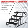 Hot Tub Steps Outdoor, RV Steps with Handrail, Portable RV Stairs 2/3/4/5 Step, Heavy Duty Truck Camper Steps Ladders for Travel Trailers, 5th Wheel,