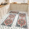 Kitchen Rug Sets 3 Piece with Runner Non Slip Kitchen Rugs and Mats Washable Kitchen Mats for Floor Thick Kitchen Floor Mat Carpet Runner Rugs for Ha