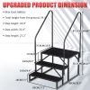 Hot Tub Steps Outdoor, RV Steps with Handrail, Portable RV Stairs 2/3/4/5 Step, Heavy Duty Truck Camper Steps Ladders for Travel Trailers, 5th Wheel,