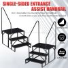 Hot Tub Steps Outdoor, RV Steps with Handrail, Portable RV Stairs 2/3/4/5 Step, Heavy Duty Truck Camper Steps Ladders for Travel Trailers, 5th Wheel,