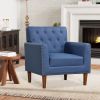 Mid Century Modern Accent Chair with Button Tufted Decoration and Rivets