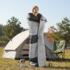 Rectangular Heated Sleeping Bag, Lightweight Sleeping Bag with Multi USB Powered Heating Pads, Waterproof Compact Envelope Sleeping Bag for Backpacki