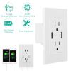 USB Wall Outlet Dual 2.4A USB Wall Charger High Speed Duplex Wall Socket US Standard  Wall Outlet