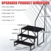 Hot Tub Steps Outdoor, RV Steps with Handrail, Portable RV Stairs 2/3/4/5 Step, Heavy Duty Truck Camper Steps Ladders for Travel Trailers, 5th Wheel,